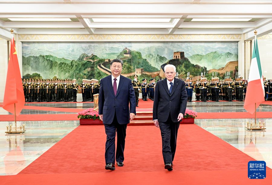 Xi Jinping incontra Sergio Mattarella