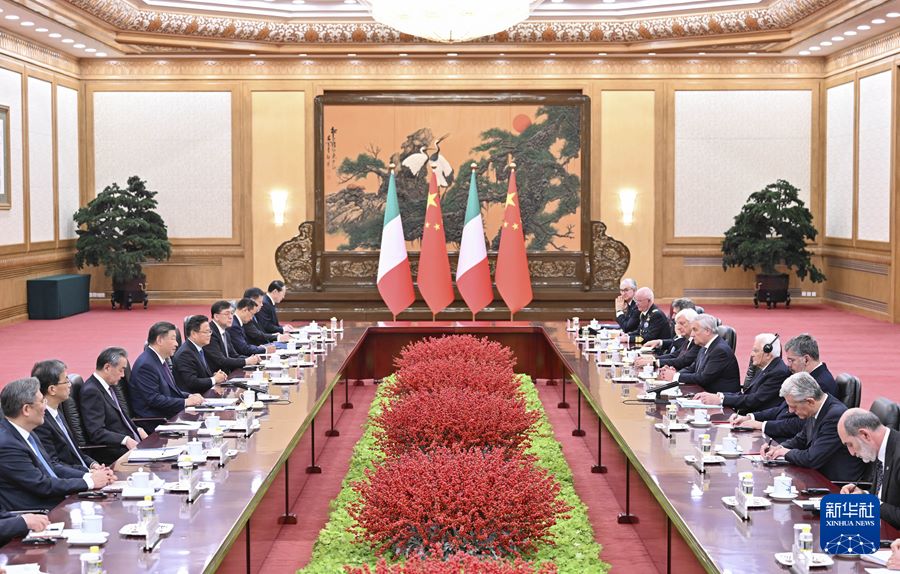 Xi Jinping incontra Sergio Mattarella