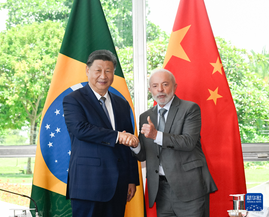 Xi Jinping incontra il Presidente brasiliano Luiz Inácio Lula da Silva