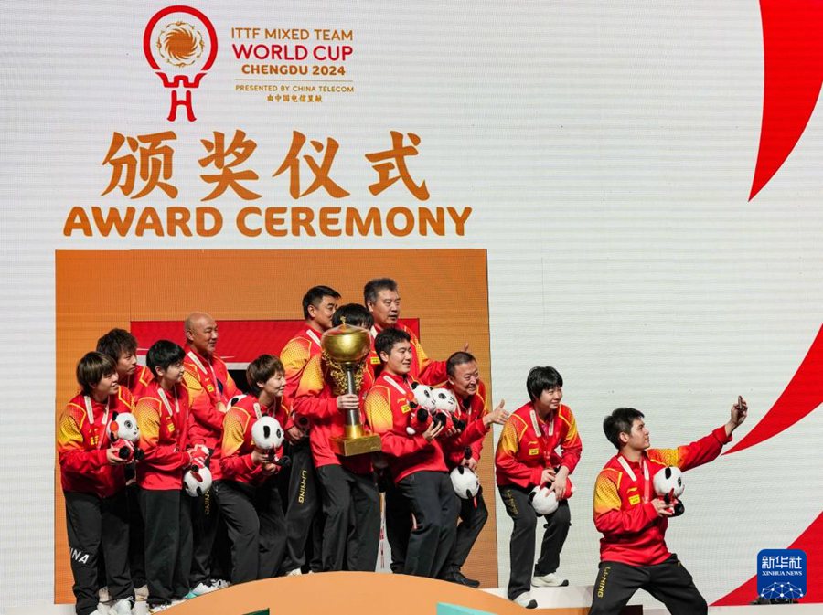 La nazionale di tennistavolo sconfigge la Corea del Sud e vince il titolo di Coppa del Mondo a squadre miste
