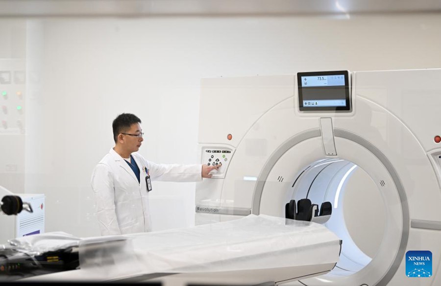 Vista interna del Perennial General Hospital di Tianjin. (16 dicembre 2024 - Xinhua/Li Ran)