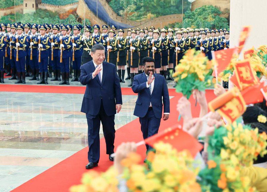 Beijing, colloquio tra Xi Jinping e il Presidente dello Sri Lanka