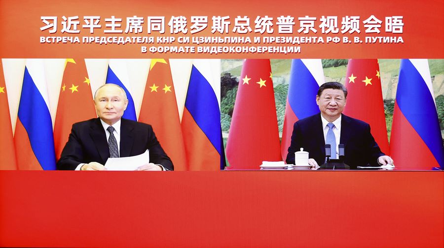 Xi Jinping in videoconferenza con Putin