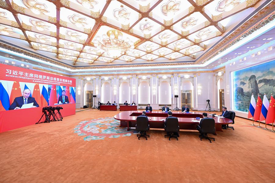 Xi Jinping in videoconferenza con Putin