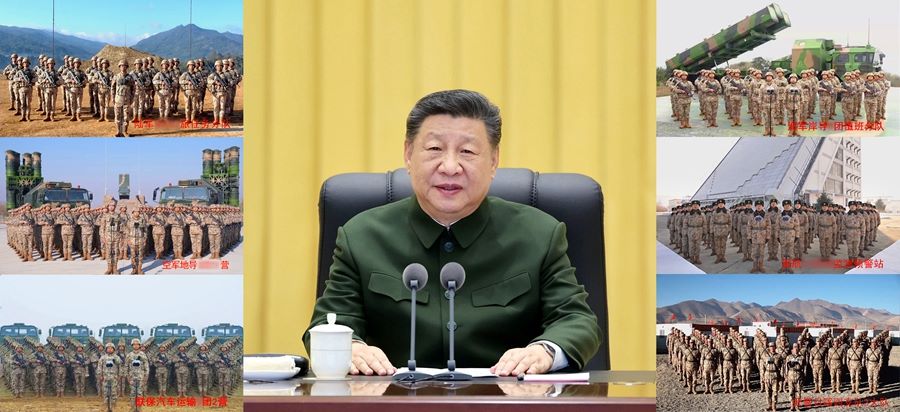 Xi Jinping visita le truppe e fa gli auguri a tutti i membri delle truppe