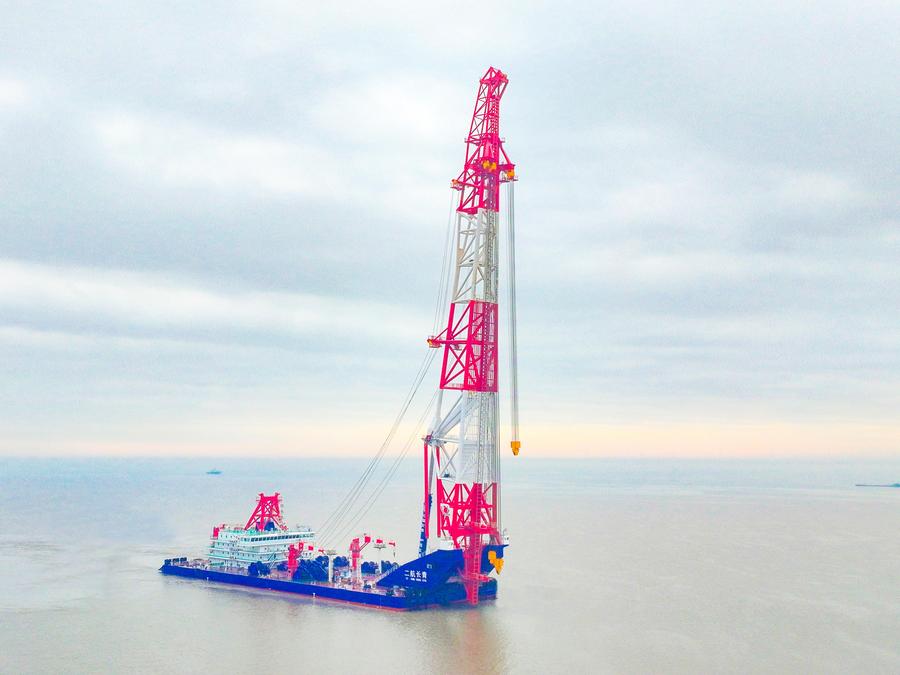  "Erhang Changqing", la nuova nave battipalo sviluppata autonomamente dalla Cina. (CCCC Second Harbor Engineering Co., Ltd./Foto in gentile concessione a Xinhua)