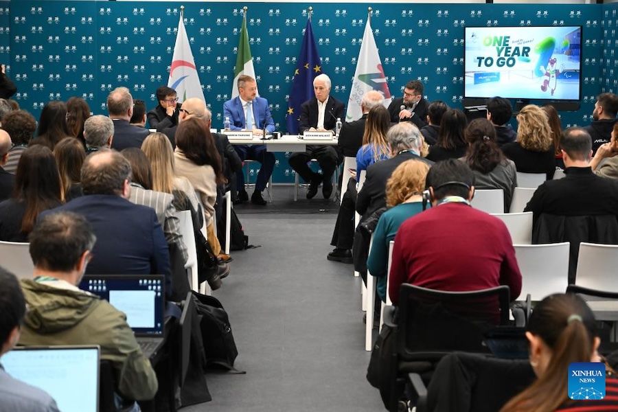Celebrazione per il conto alla rovescia di un anno dei Giochi Paralimpici Invernali di Milano-Cortina 2026
