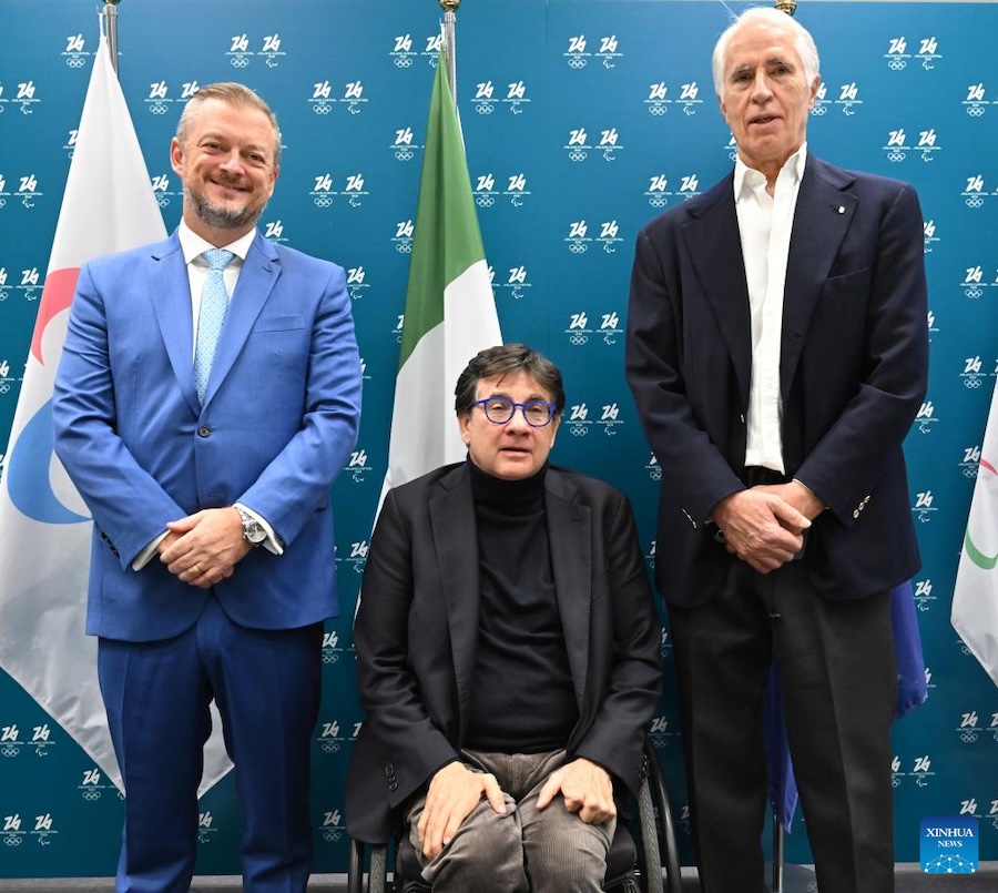 Celebrazione per il conto alla rovescia di un anno dei Giochi Paralimpici Invernali di Milano-Cortina 2026