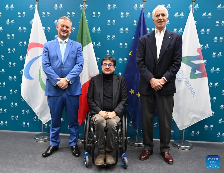 Celebrazione per il conto alla rovescia di un anno dei Giochi Paralimpici Invernali di Milano-Cortina 2026