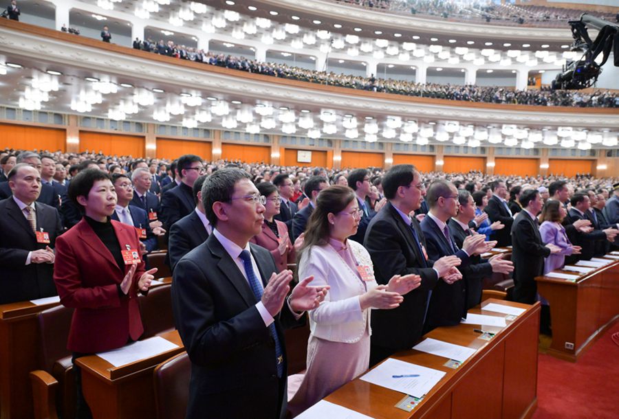 Xi Jinping e altri leader partecipano alla riunione di chiusura della terza sessione del 14°Comitato Nazionale CCPPC