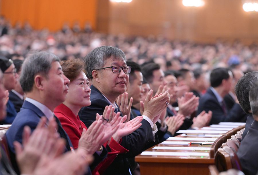 Xi Jinping e altri leader partecipano alla riunione di chiusura della terza sessione del 14°Comitato Nazionale CCPPC