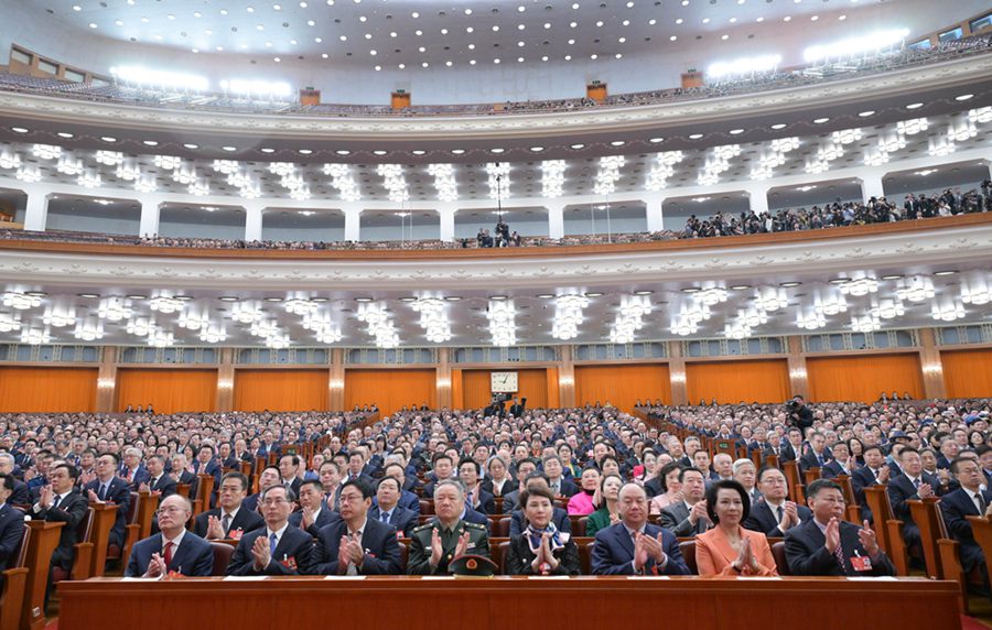 Xi Jinping e altri leader partecipano alla riunione di chiusura della terza sessione del 14°Comitato Nazionale CCPPC