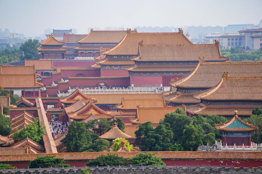 Vista della Città Proibita dal Parco Jingshan a Beijing, capitale della Cina. (16 luglio 2024 - Xinhua/Chen Yehua)