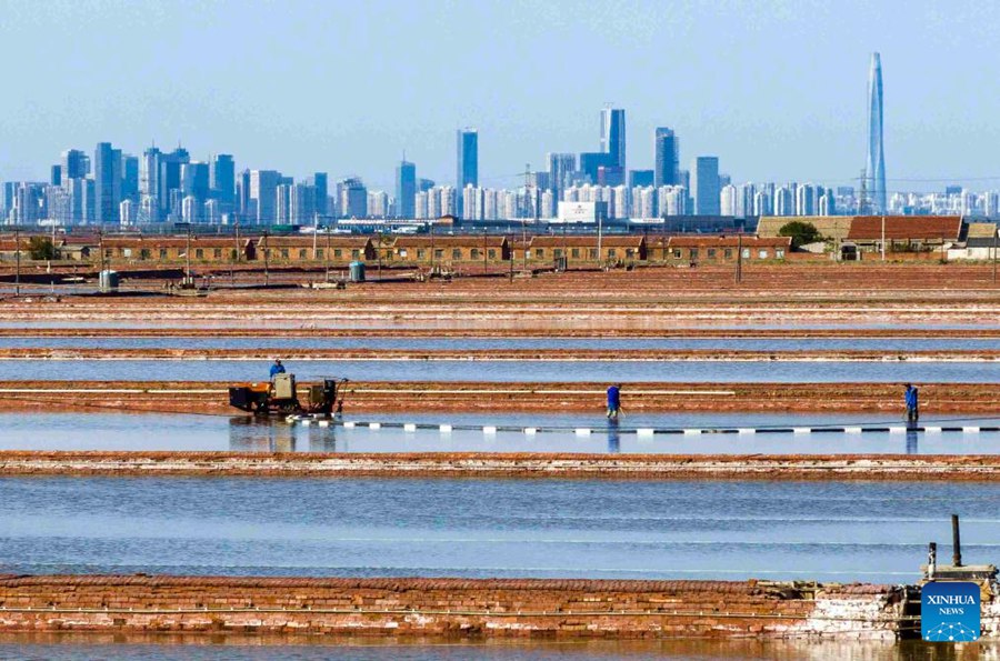 Tianjin, inizia il raccolto primaverile del sale