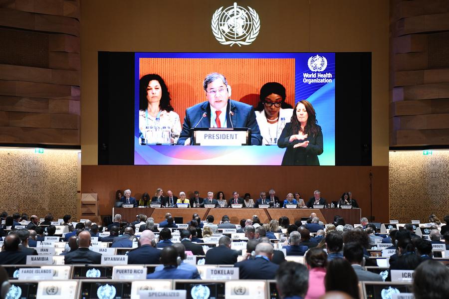 La 78ª Assemblea mondiale della sanità, a Ginevra, Svizzera. (19 maggio 2025 - Xinhua/Lian Yi)