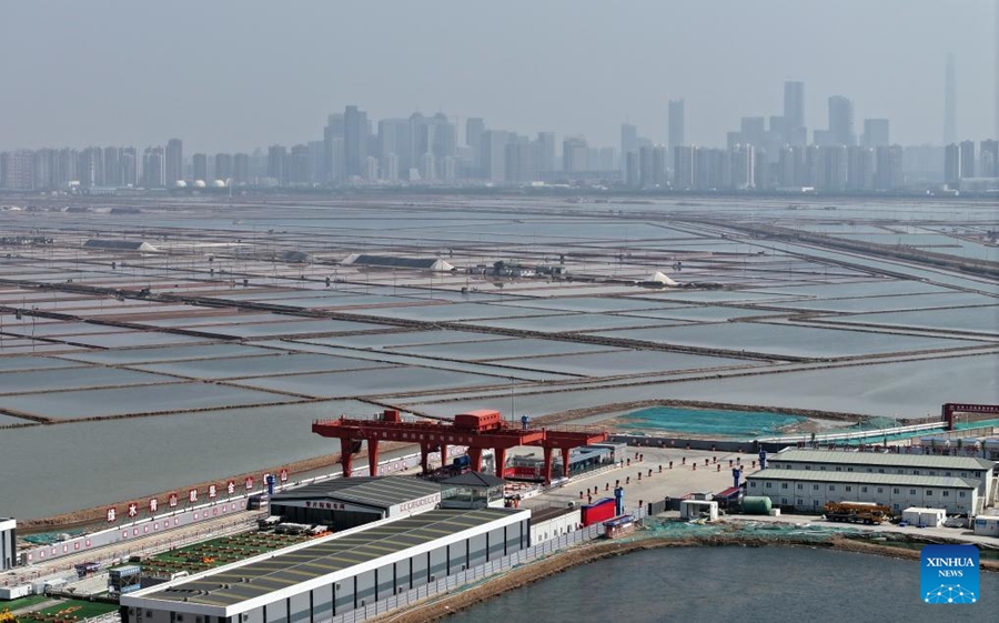 Cantiere del tunnel Jingu Haihe della ferrovia ad alta velocità Tianjin-Weifang a Tianjin, nella Cina settentrionale. (19 maggio 2025 - Xinhua/Li Ran)