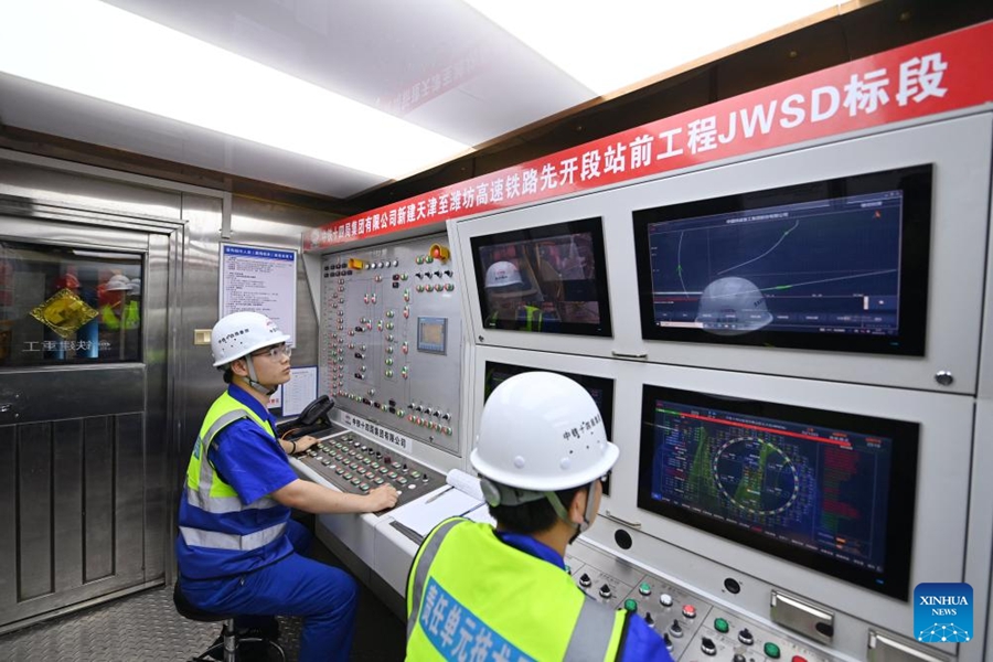 In costruzione il tunnel Jingu Haihe della ferrovia ad alta velocità Tianjin-Weifang