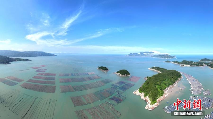 Fujian: piena stagione estiva per gli allevamenti marini