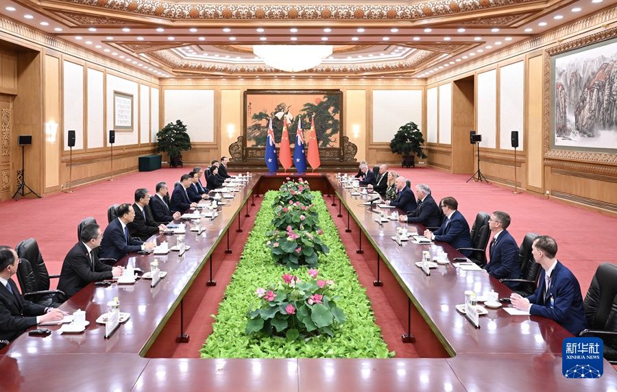 Incontro tra Xi Jinping e il primo ministro della Nuova Zelanda