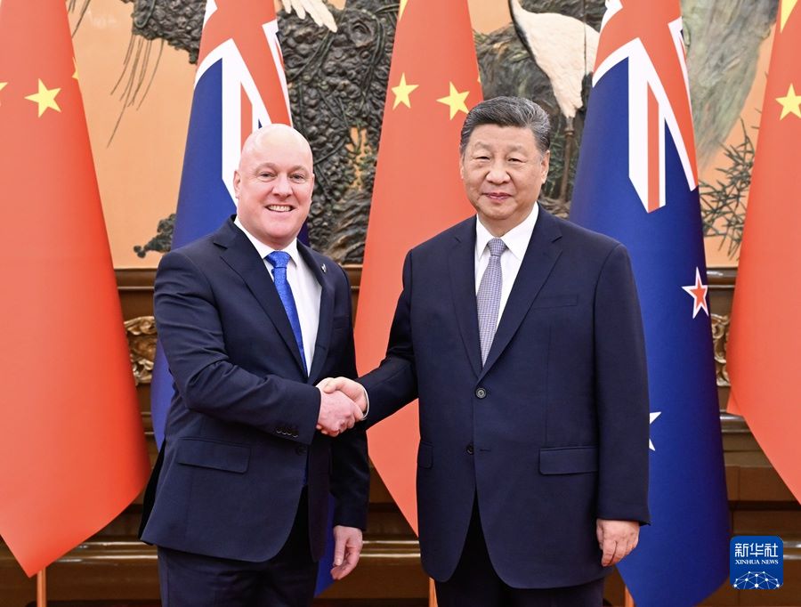 Incontro tra Xi Jinping e il primo ministro della Nuova Zelanda