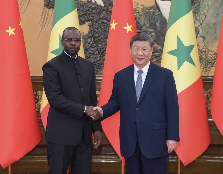 Incontro fra Xi Jinping e il Premier senegalese Ousmane Sonko