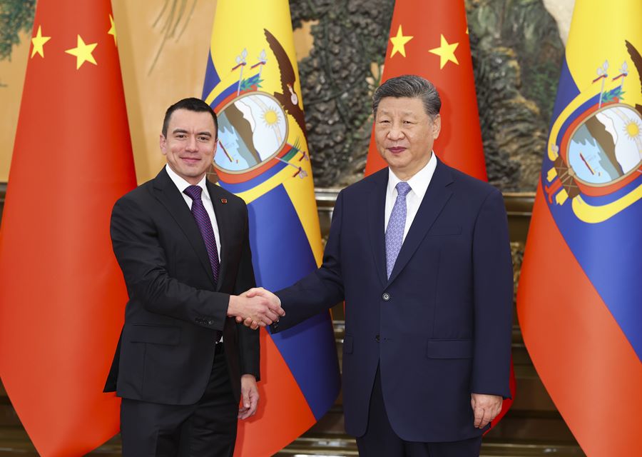 Incontro tra Xi Jinping e il Presidente dell'Ecuador Daniel Noboa