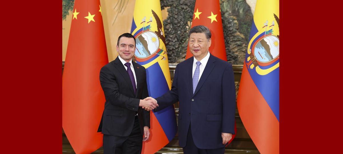 Incontro tra Xi Jinping e il Presidente dell'Ecuador Daniel Noboa