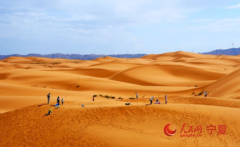 Turismo nel deserto a Zhongwei, Ningxia