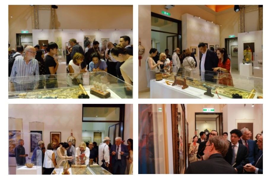 La mostra d'arte sino-italiana mette in luce la bellezza dello scambio sul patrimonio immateriale