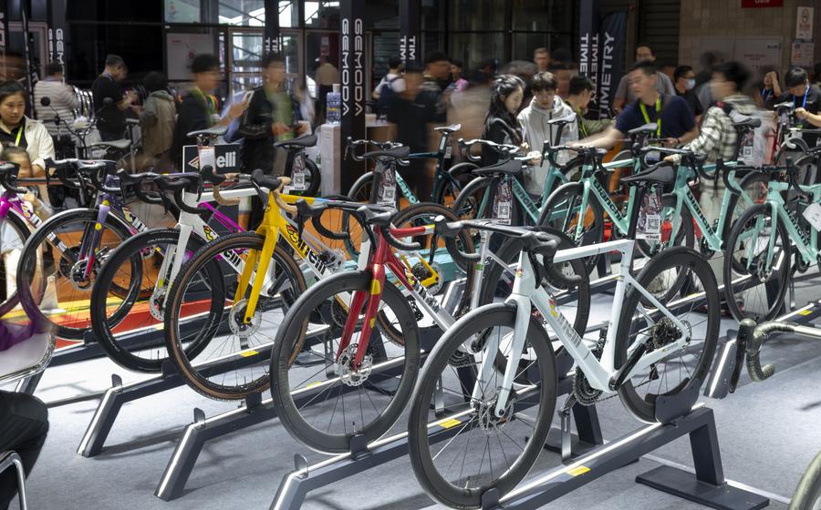 China International Bicycle Fair del 2025 a Shanghai, nella Cina orientale. (5 maggio 2025 - Xinhua/Cai Yang)