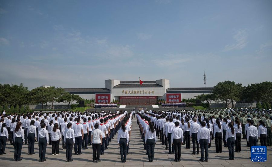 Beijing, cerimonia commemorativa 88esimo anniversario scoppio della Guerra di resistenza contro aggressione giapponese