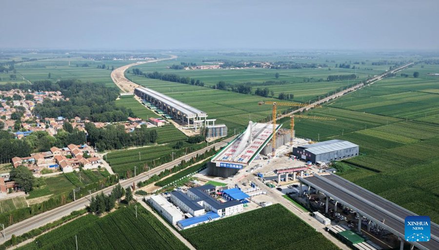 Ponte strallato nello Shandong ruotato nella posizione prevista