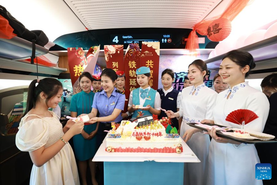 La ferrovia ad alta velocità più a nord della Cina celebra il suo 10° anniversario