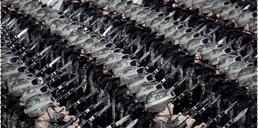 Preparativi per la parata militare del Giorno della Vittoria a Beijing