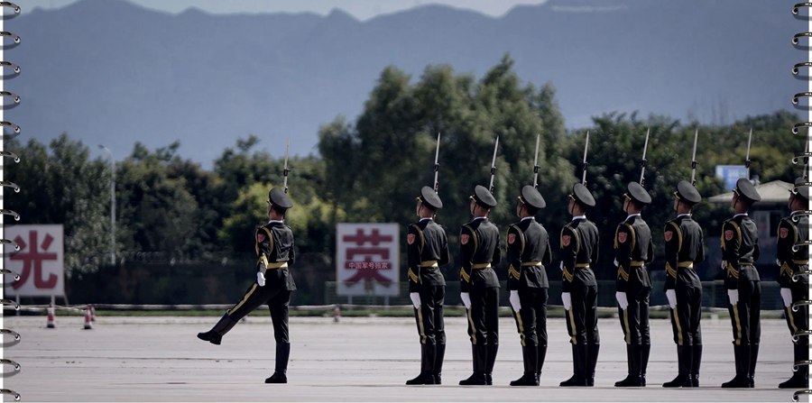 Preparativi per la parata militare del Giorno della Vittoria a Beijing