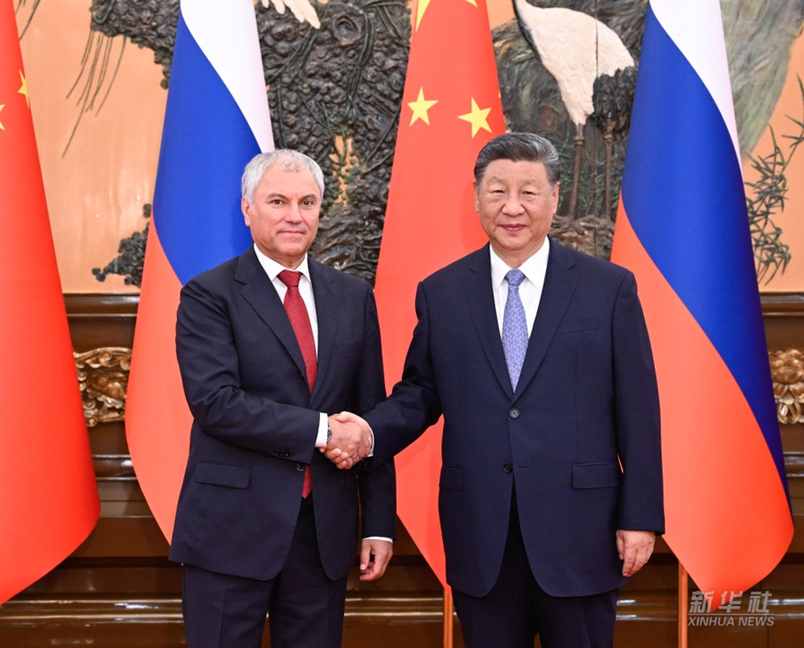 Incontro tra Xi Jinping e il Presidente della Duma di Stato russa