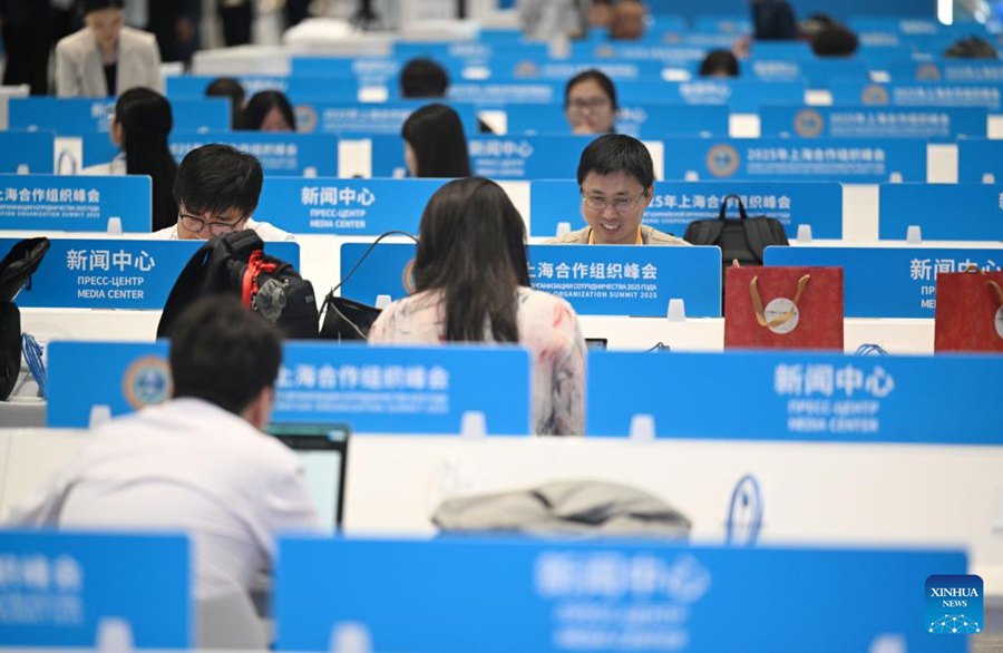 Aperto il centro stampa per il Vertice della SCO a Tianjin