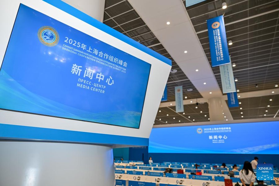 Aperto il centro stampa per il Vertice della SCO a Tianjin