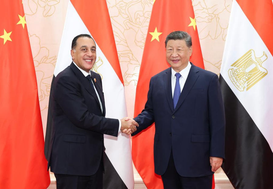 Xi Jinping incontra il Premier egiziano Mostafa Madbouly‌