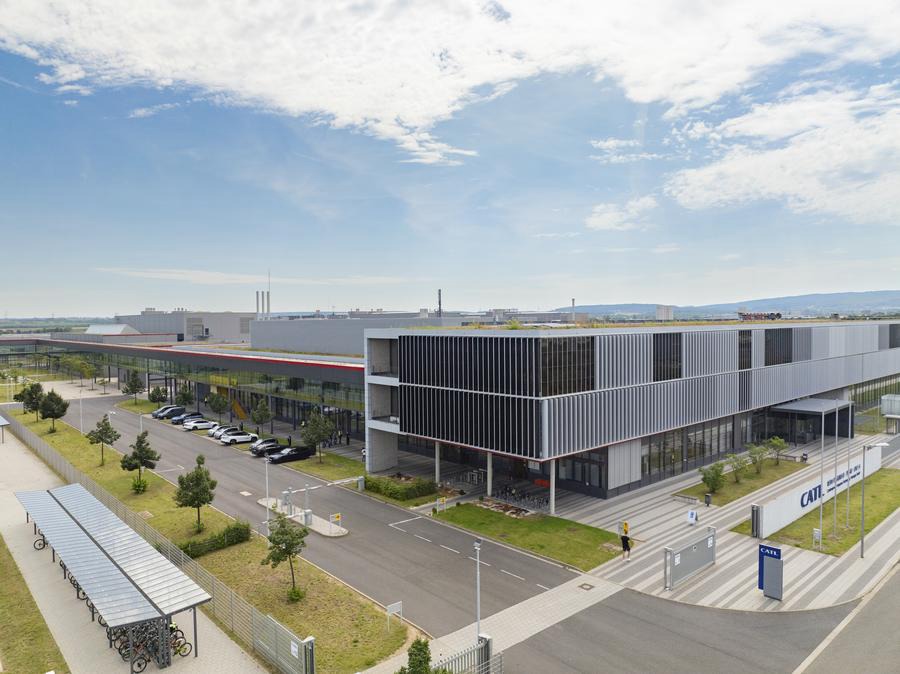 La Contemporary Amperex Technology Thuringia GmbH in Turingia, Germania. (CATL Germania/Foto in gentile concessione per Xinhua)
