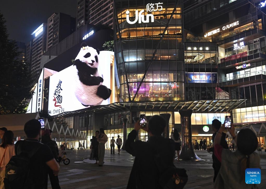 A Chengdu panda in 3D a occhio nudo