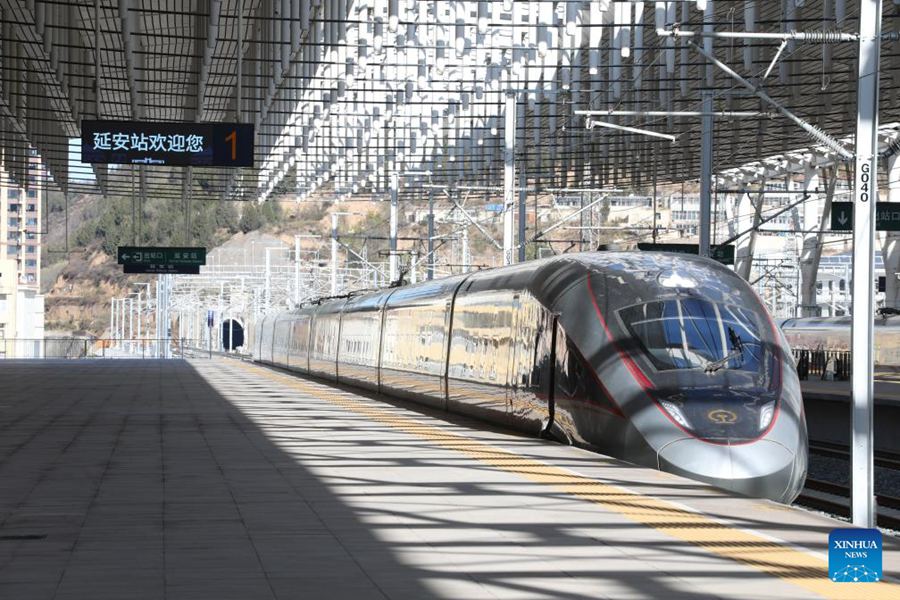 Ferrovia ad alta velocità Yan'an-Xi'an inizia la prova operativa