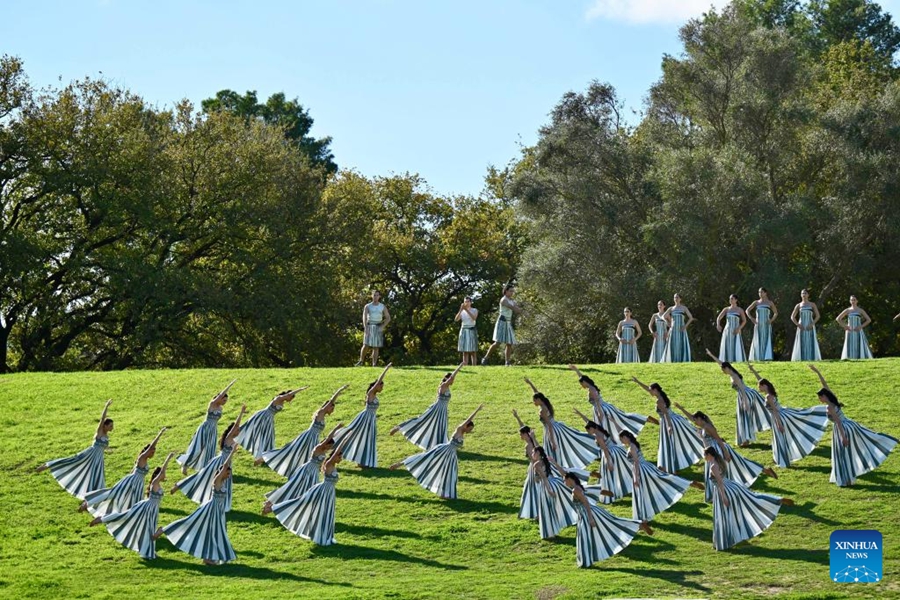 Prova generale della cerimonia di accensione della fiamma olimpica per le Olimpiadi invernali Milano-Cortina 2026