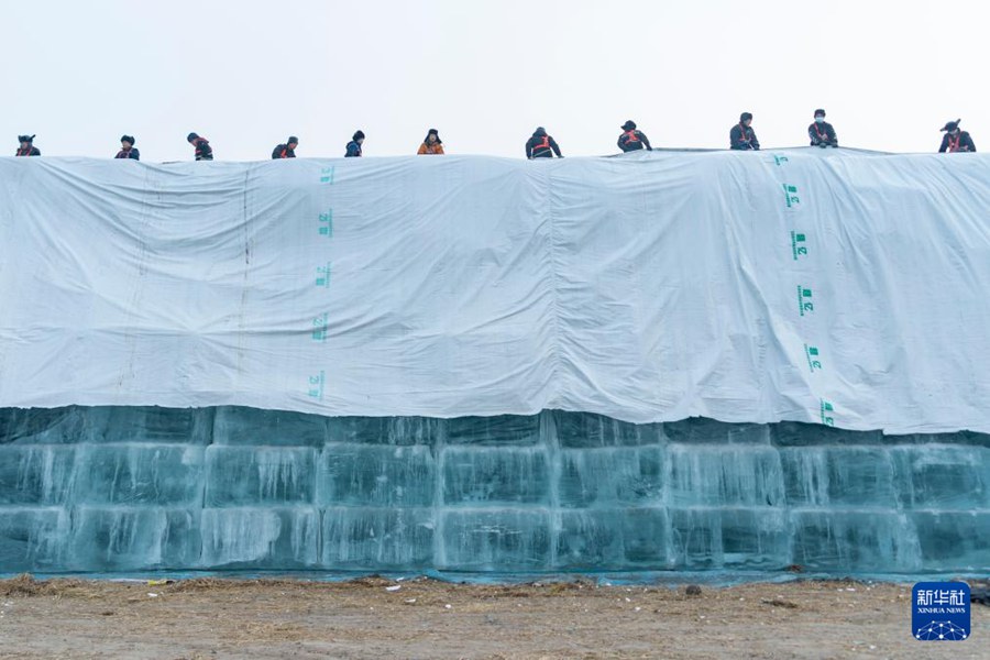 La costruzione del 27° Harbin Ice and Snow World sta per iniziare nella Cina nordorientale