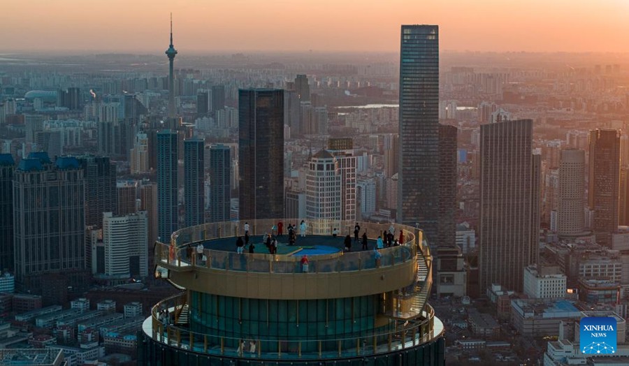 Tianjin, nuova piattaforma panoramica apre al pubblico