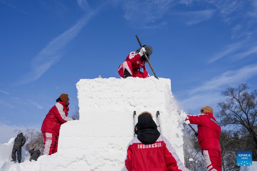 Al via la 28ª edizione del concorso internazionale di sculture di neve di Harbin