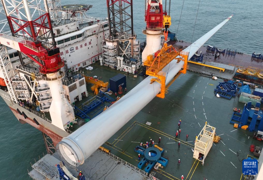 Turbina eolica offshore da 20 megawatt installata nell'area marina del Fujian meridionale
