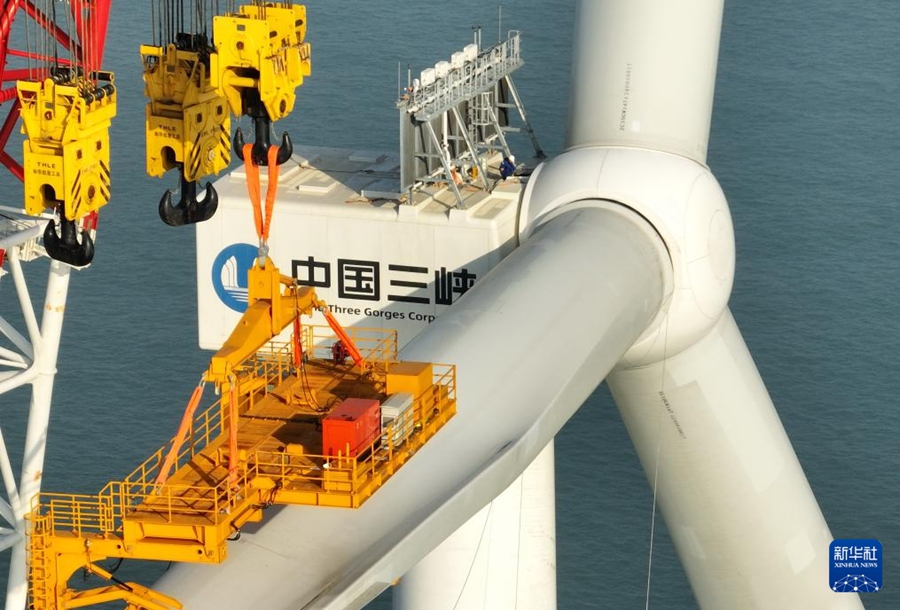 Turbina eolica offshore da 20 megawatt installata nell'area marina del Fujian meridionale