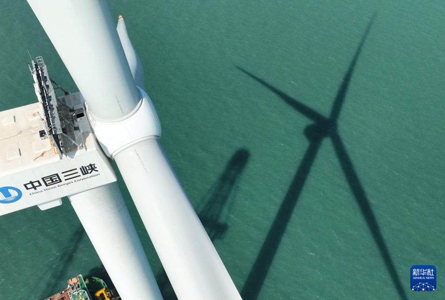 Turbina eolica offshore da 20 megawatt installata nell'area marina del Fujian meridionale