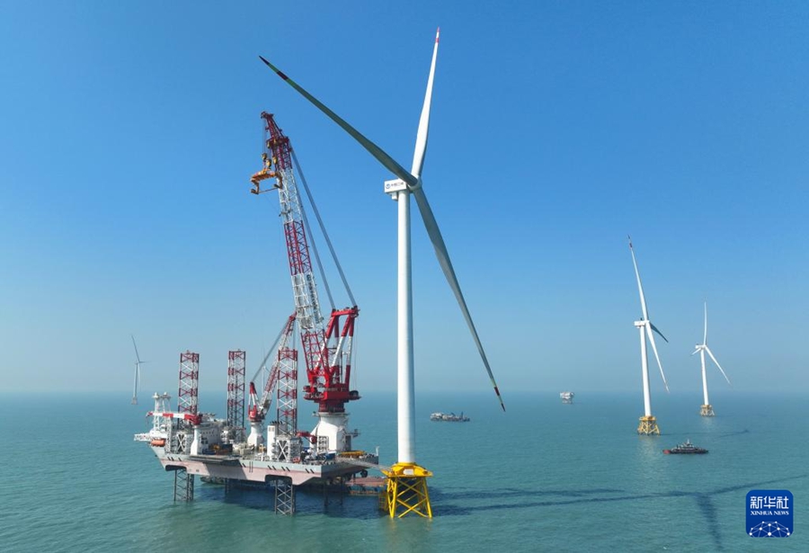 Turbina eolica offshore da 20 megawatt installata nell'area marina del Fujian meridionale